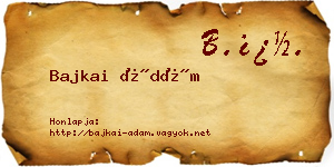 Bajkai Ádám névjegykártya