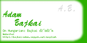 adam bajkai business card